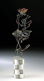 Alena Vavilina Copper Wire Sculpture - Ballerina