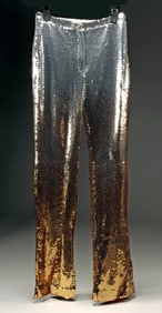 Paco Rabanne Metallic Ombre Sequin Trousers