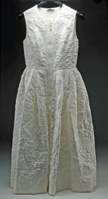 Fendi Textured Ivory Sleeveless Dress