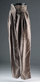 Fendi High-Waist Printed Silk Trousers ? Made in Italy