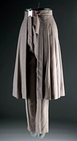 Fendi Virgin Wool Skirt-Overlay Trousers (IT 38)