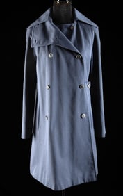 Brioni Navy Wool Double-Breasted Overcoat