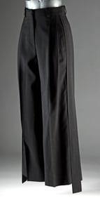 Louis Vuitton Black Japanese Wool Wide-Leg Trousers