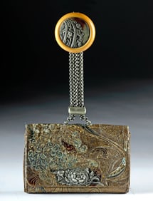 Japanese Meiji Tabako-Ire + Celluloid Kagamibuta