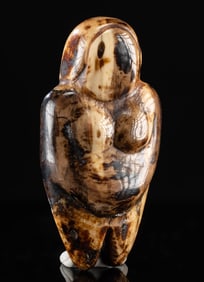 Fossilized Alaskan Walrus Ivory Woman Figurine