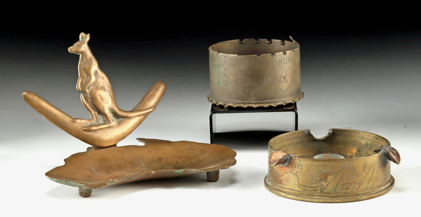 Australian Kangaroo Ashtrays & WWII Shell Casings (1 of 4)
