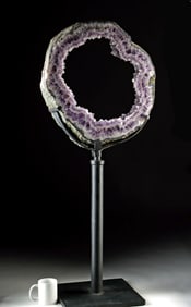 Huge Amethyst Geode on Stand, Natural Crystal Display