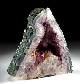 Brazilian Amethyst Crystal Geode, Triangular Cavern