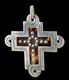 Spratling Successor Sterling Silver Cross Pendant