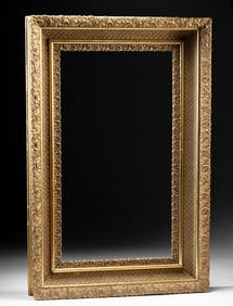 19th C. Victorian Silvered Gesso Frame - Rococo Revival
