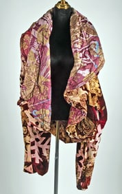 The People of The Labyrinths Quilted Satin Velvet Coat