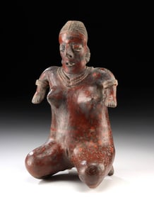 Jalisco Pottery Seated Female Figure