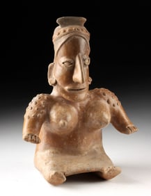 Jalisco Pottery Semi-Nude Female - Stippled Shoulders