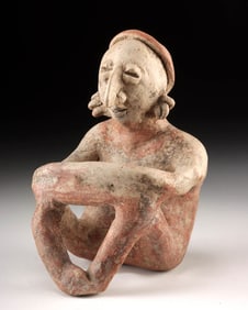 Jalisco Pottery Seated Nude Male Figure