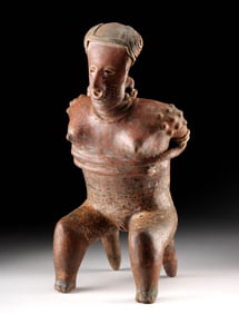 Sizeable Nayarit Seated Figure Nude Seated Female