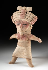 Veracruz Remojadas Pottery Semi-Nude Shaman Whistle