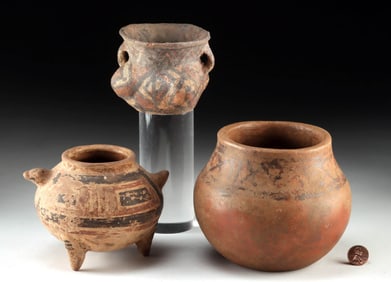 Costa Rican, Tiahuanaco, Nicoya Polychrome Jars (3)
