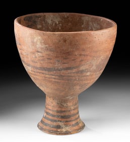 Large Narino Pottery Footed Bowl - Painted Bands