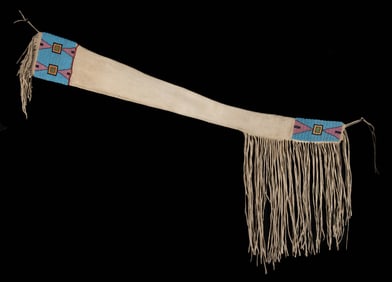 Native American Cheyenne Beaded Gun Case with Fringe