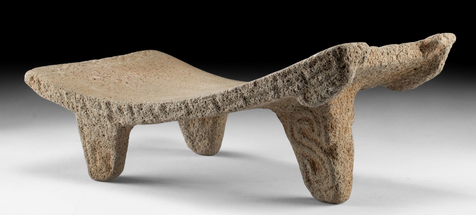 Pre-Columbian Costa Rican Volcanic Stone Metate (1 of 4)
