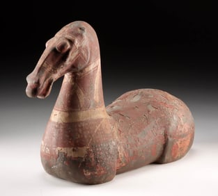 Chinese Han Painted Pottery Horse Torso, ex-de Coux