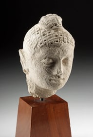 4th C. Gandharan Stucco Head of Buddha, ex-Bonham's