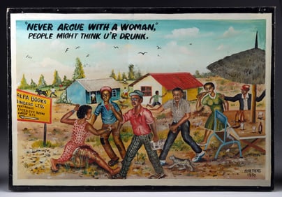 Joseph Bertiers Painting - Never Argue w/ a Woman, 1989