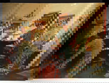 Elaine Coffee Painting - "Antiquing in Cape Cod"