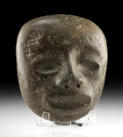 Pre-Columbian Teotihuacan Jade Maskette Pendant