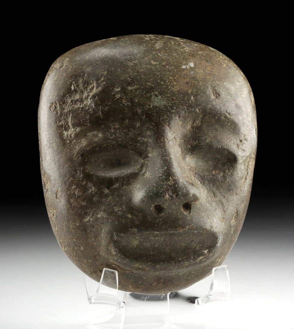 Pre-Columbian Teotihuacan Jade Maskette Pendant (1 of 3)