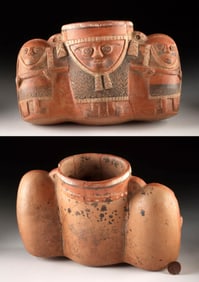 Moche Polychrome Vessel - Central Leader, Attendants