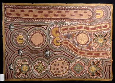 Australian Aboriginal Painting attr. Wenja Napaltjarri