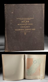 1st Ed. "Atlas... of Yellowstone" by Arnold Hague, 1904