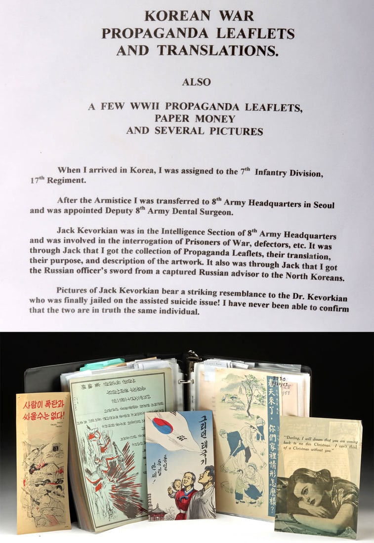 Korean War Propaganda Leaflets & WWII Documents Archive (1 of 10)