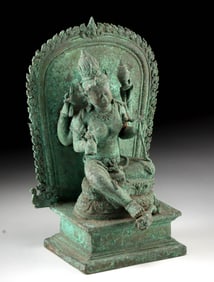 Rare 13th C. Majapahit Bronze Depicting White Tara in Lalitasana