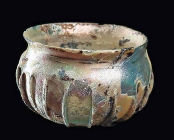 Iridescent Roman Glass Vessel, ex-Arte Primitivo