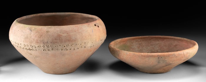 Bronze Age Levant Terracotta Dish & Pot