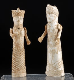 Rare Roman Bone Articulated Dolls (Ancient Toy Pair)