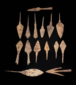 15 Roman to Medieval Iron Arrow & Spearheads