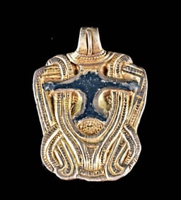Viking Jellinge Silver Pendant - Gilt and Enamel