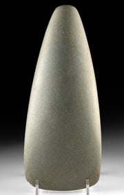 Taino Greenstone Celt - Petaloid Ceremonial Axe