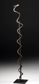 Rare 19th C. Congo Mongo Copper Snake Spiral Currency