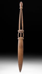 Late 19th C. Vanuatu Wooden Pudding Knife