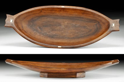 20th C. Micronesian Palauan Islands Wood Serving Dish