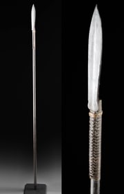 20th C. Borneo Dayak Wood & Iron Blowgun - Sumpitan