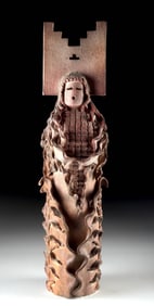 Signed Native American Corn Maiden Ceramic Figure