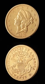 1875 Liberty Head Double Eagle - $20 U.S. Gold Coin VG!