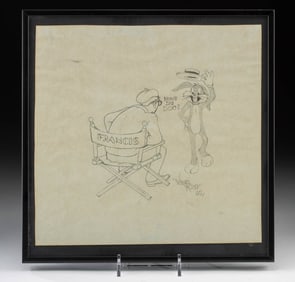 Virgil Ross Drawing - Bugs Bunny & Francis Lederer 1992
