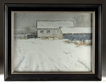 Marc Hanson Pastel - "A February Snow"