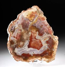 Madagascar Petrified Wood Fossil Slab, Lovely Colors